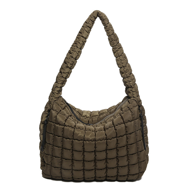 Women's Pleated Cloud Large Capacity Down Cotton Bags