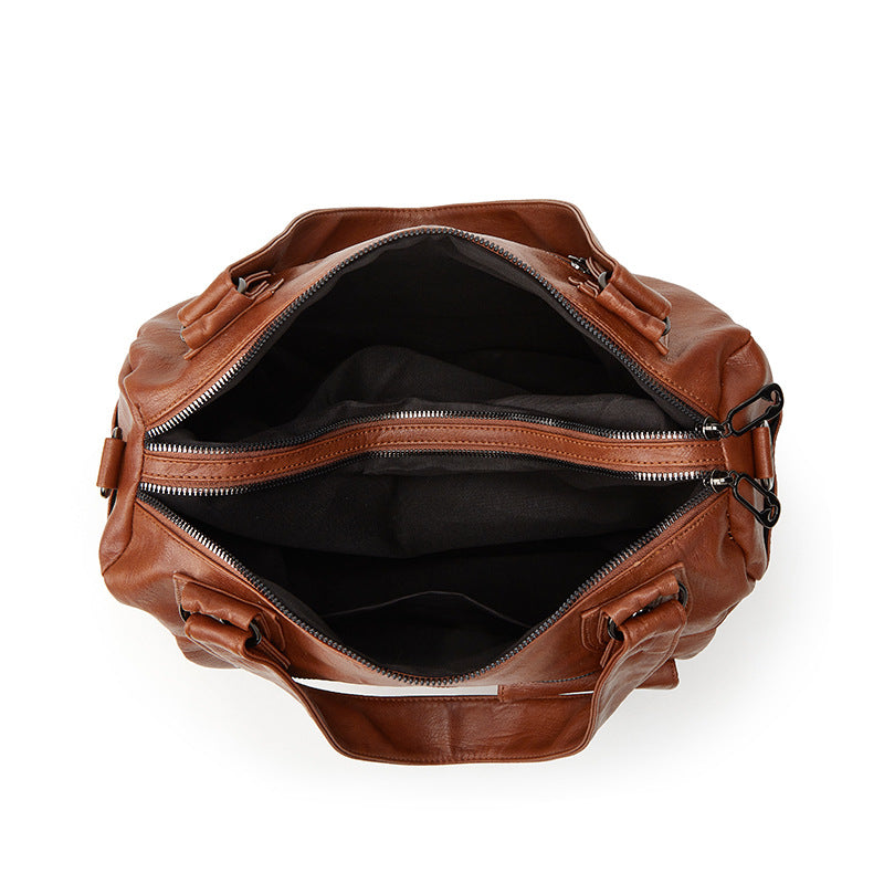 Motorcycle Retro Business Traveling Large Capacity Women's Shoulder Bag