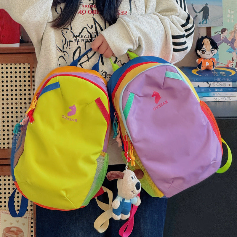 Children's Dopamine Contrast Color Female Preppy Style Women's Messenger Bag