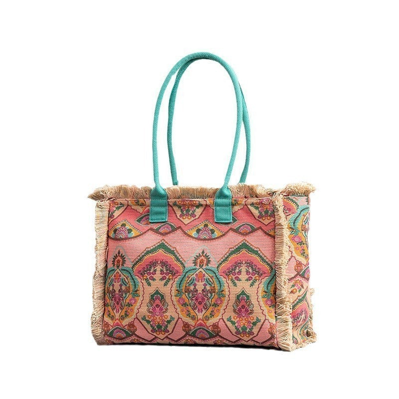 Women's High-grade Large Capacity Commuter Fashion Color Tote Bag