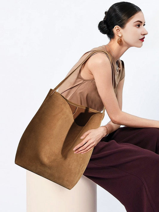 Women's Genuine Leather Large Capacity Fashion Commuter Women's Shoulder Bag