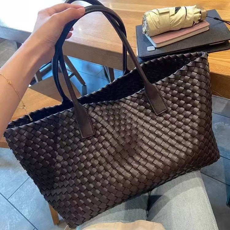 Design Fashion Big Summer Simple Large Capacity Woven Women's Shoulder Bag