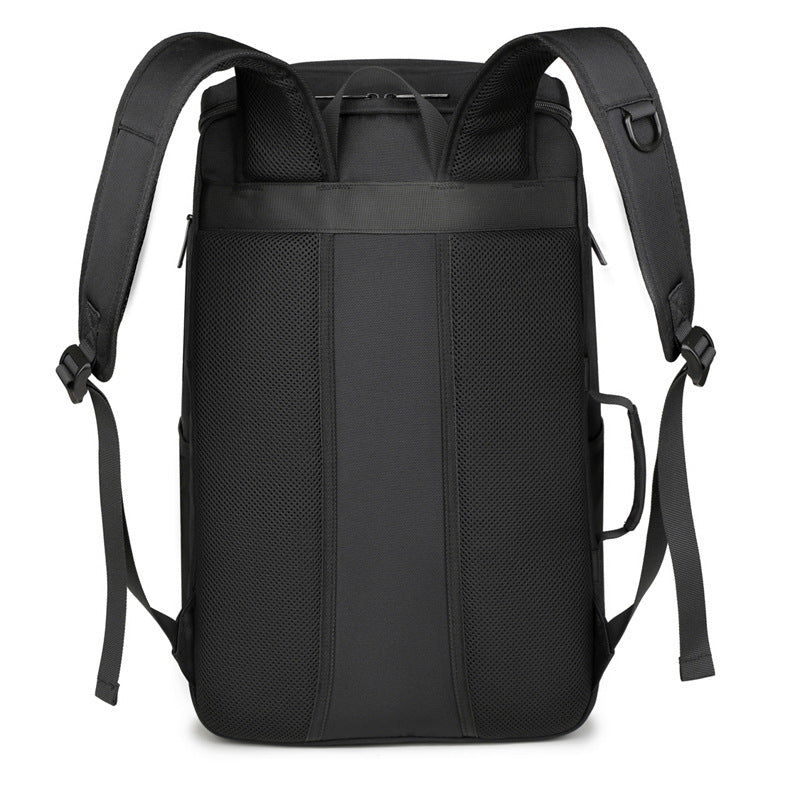 Men's Large Capacity Badminton Printed Practical Black Oxford Leisure Backpack