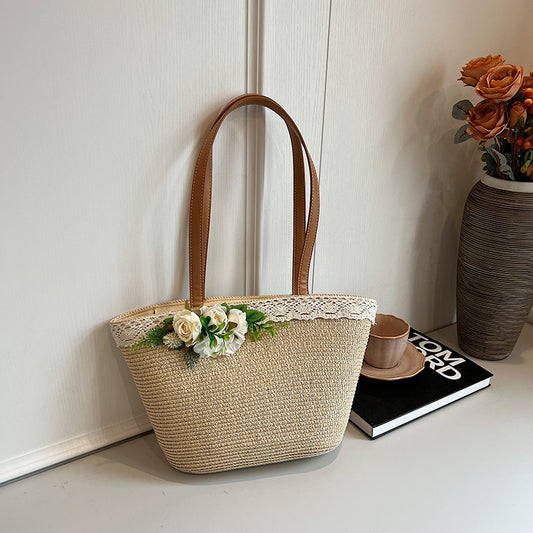 Women's Korean Style Mori Woven Fashion Straw Bags