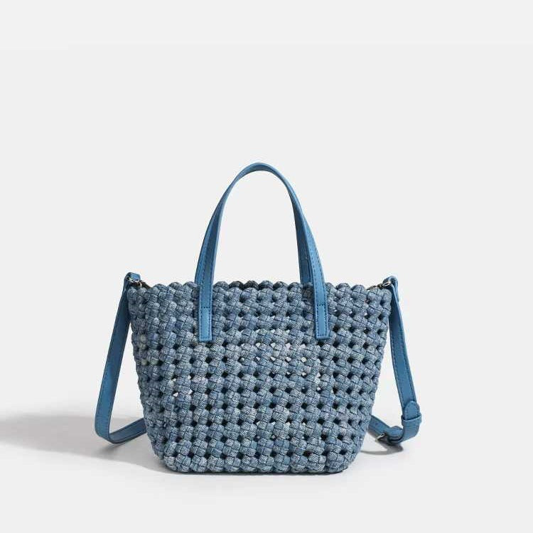 Women's Hand-woven Korean Style Fashion Simple Jean Handbags