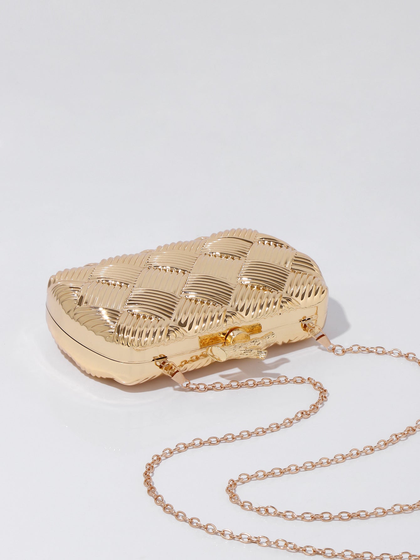 Woven Box Clutch Trendy Wear Banquet Party Dress Bags