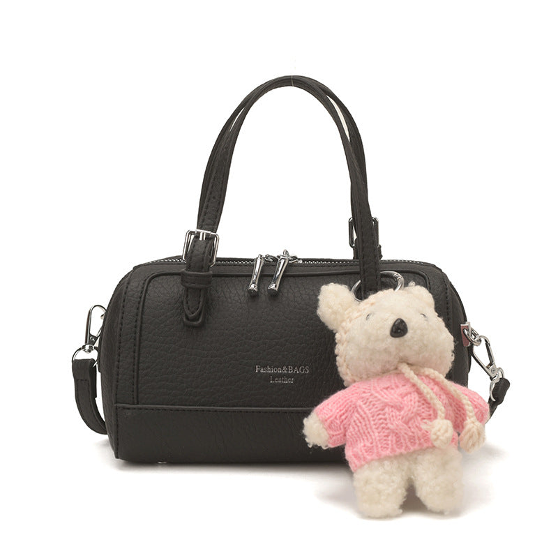 Fashion Litchi Pattern Bowling Design Hand Holding Women's Shoulder Bag