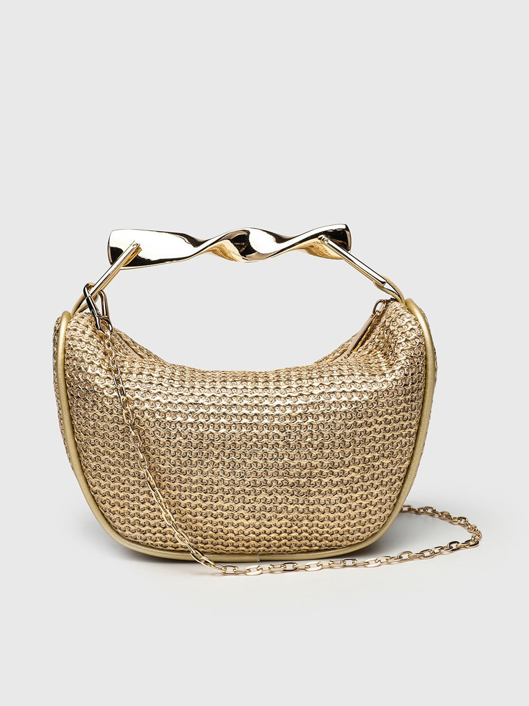 Women's Home Woven Vintage Chain Material Knitted Bags