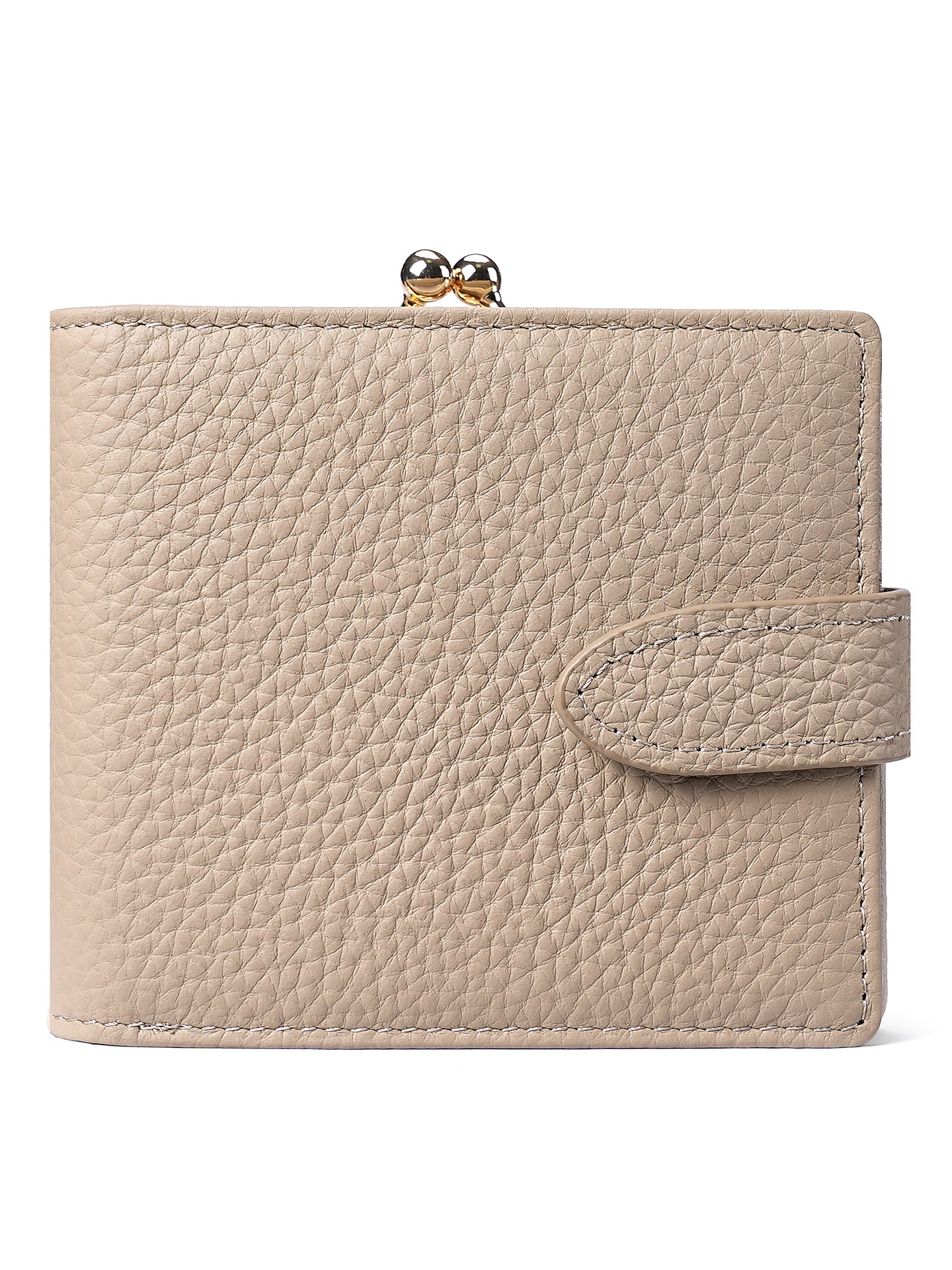 Women's & Men's Leather Short Step-in Large Capacity Alloy Ladies Wallet