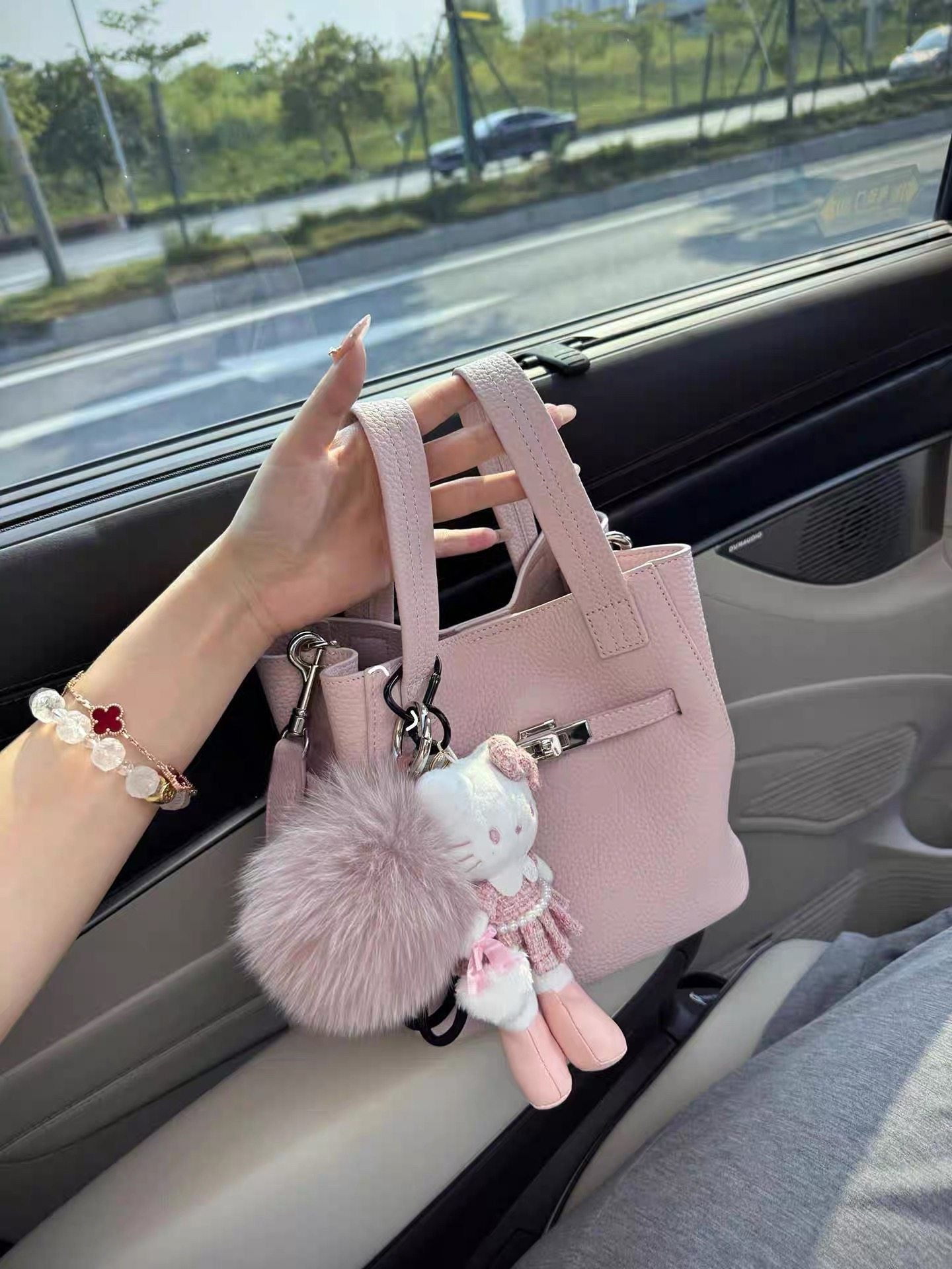 Women's Minority Lychee Pattern High-grade Portable Vegetable Small Square Bag
