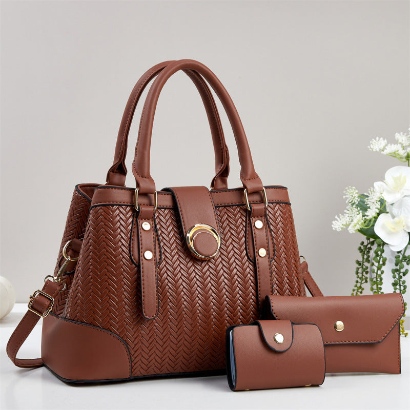 Women's Trendy Three-piece Large Capacity Fashionable Handbags