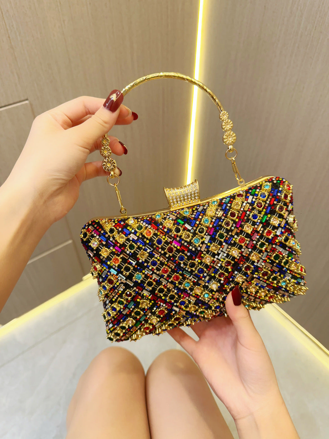 Creative Rhinestone Wedding Birthday Banquet Diagonal Evening Bags