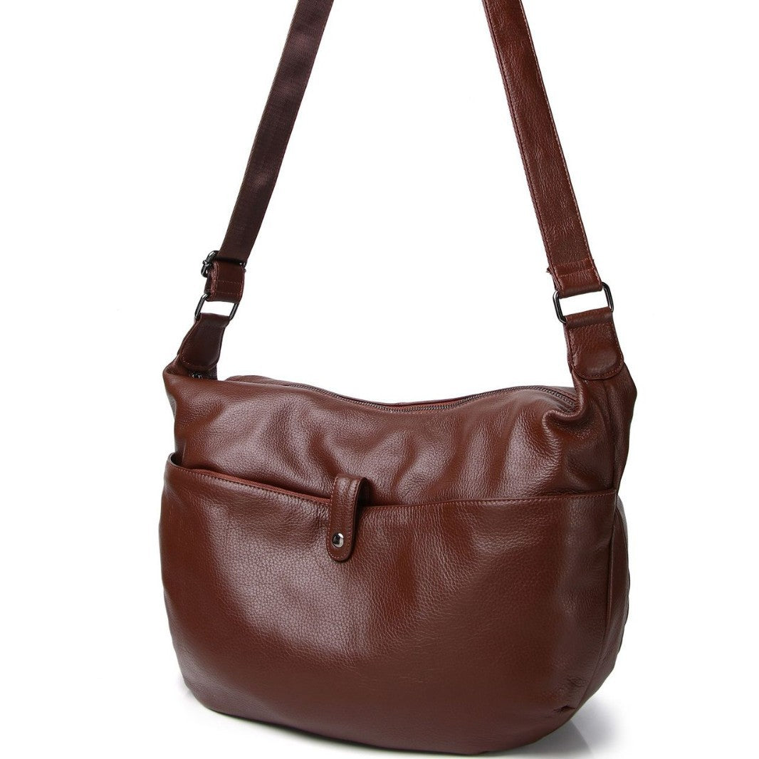 Korean Leather Large Top Layer Cowhide Handbags