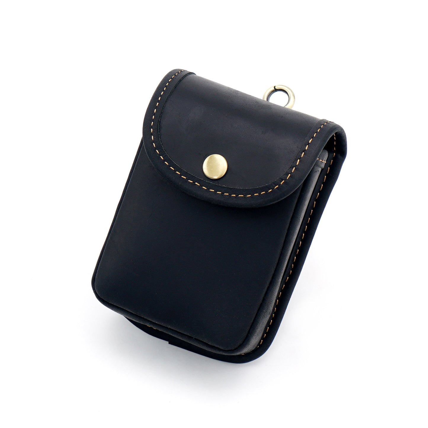 Men's Cowhide Crazy Horse Leather Mini Cigarette Retro Men's Fanny Pack
