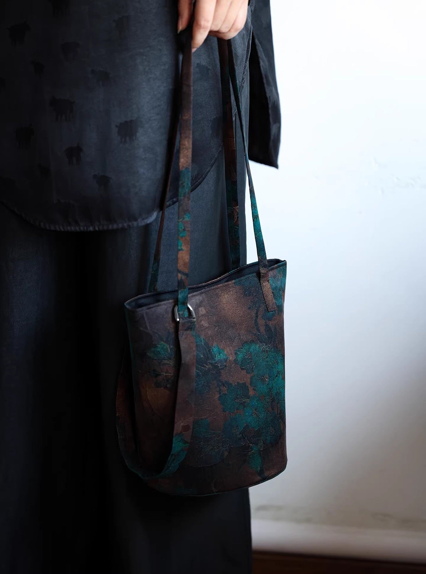 Women's Yarn Song Dynasty Brocade Large Capacity Commuter Chinese Women's Messenger Bag