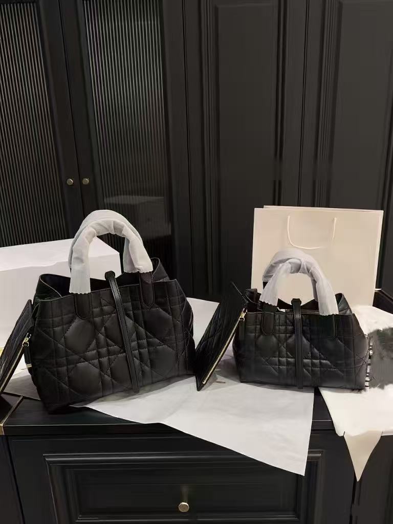 Women's Spring Native Pure Leather Underarm Rhombic Tote Bags