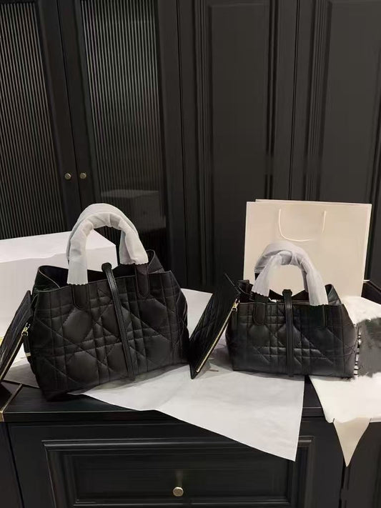 Women's Spring Native Pure Leather Underarm Rhombic Tote Bags
