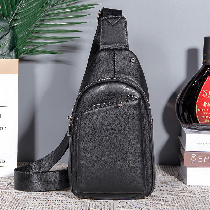 Men's Leather Sport First Layer Cowhide Large Bags