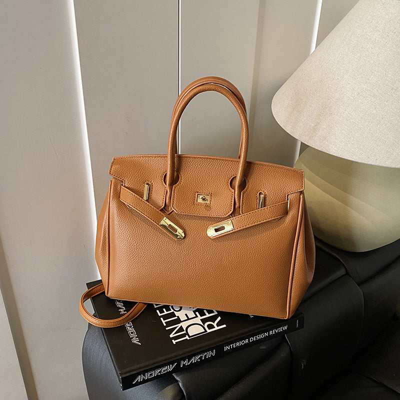 Women's Winter Twist Fashionable Simple Lychee Pattern Lock