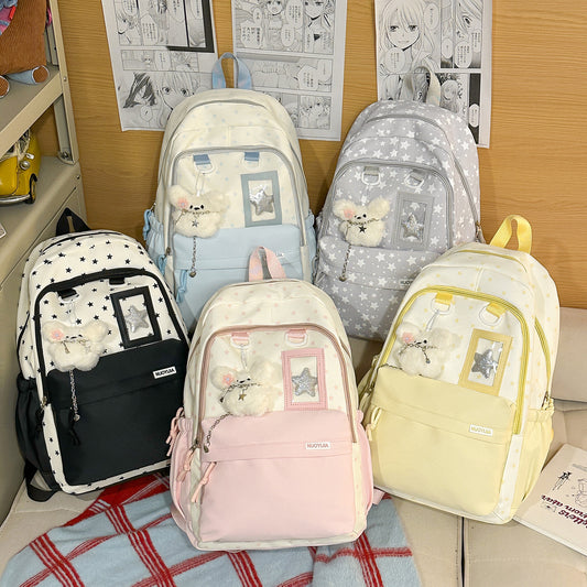 Good-looking Style Lightweight Sweet Star Early College Student Schoolbag