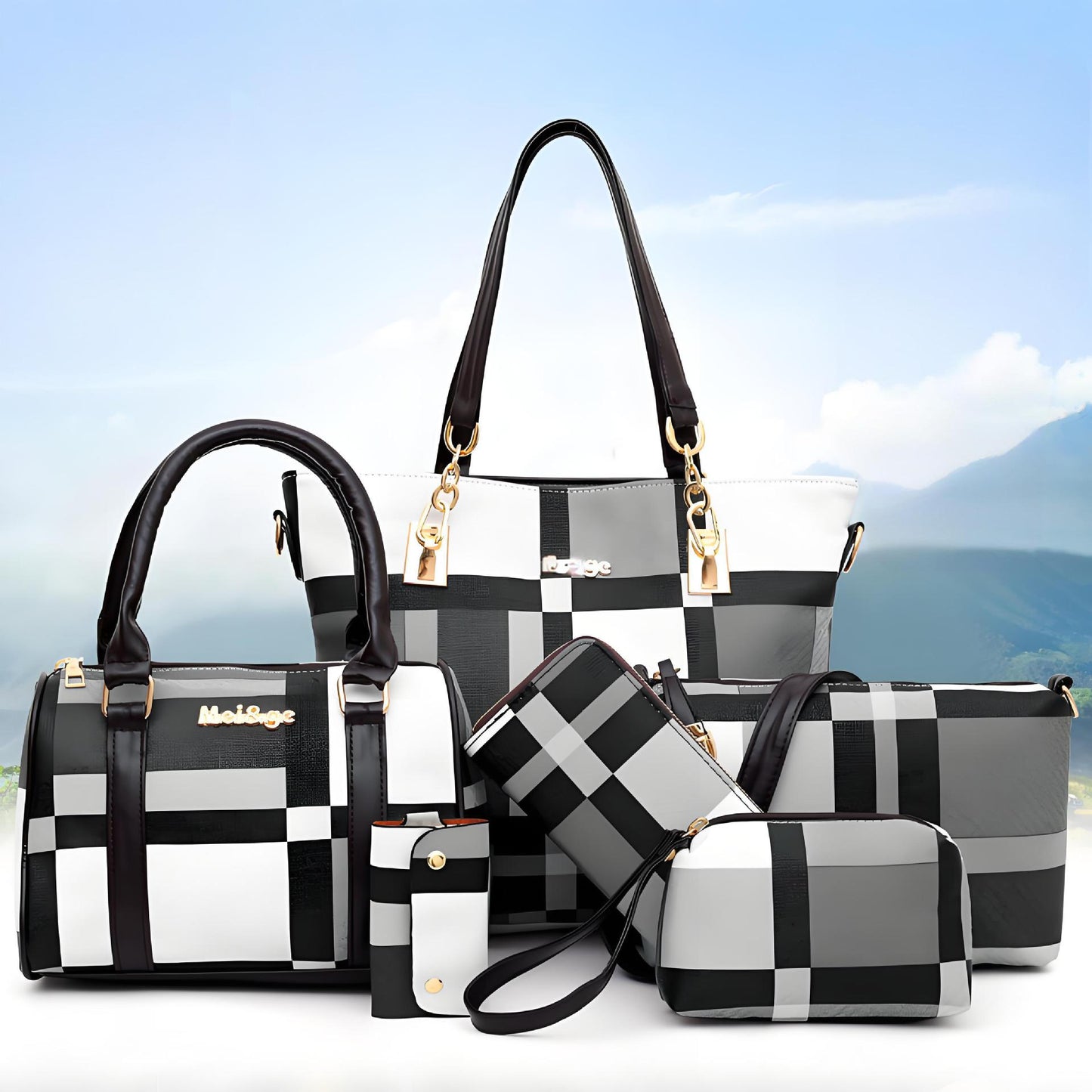Women's Classic Korean Style Fashion Contrast Color Shoulder Bags