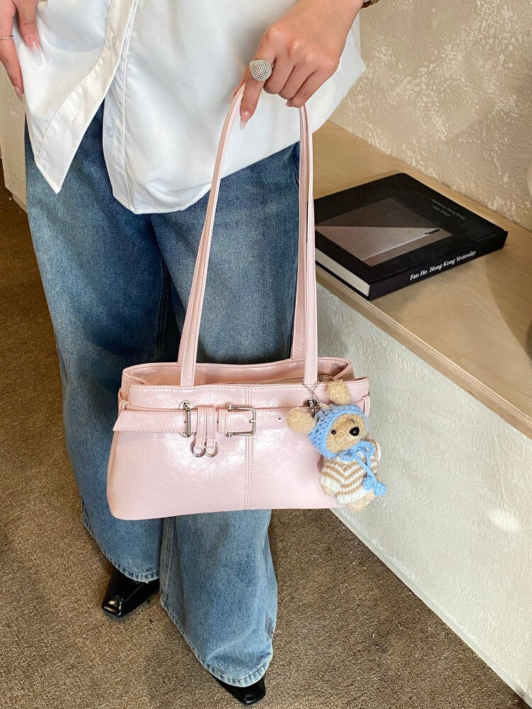 Women's Simple Retro Underarm Advanced Texture Commute Korean Shoulder Bags
