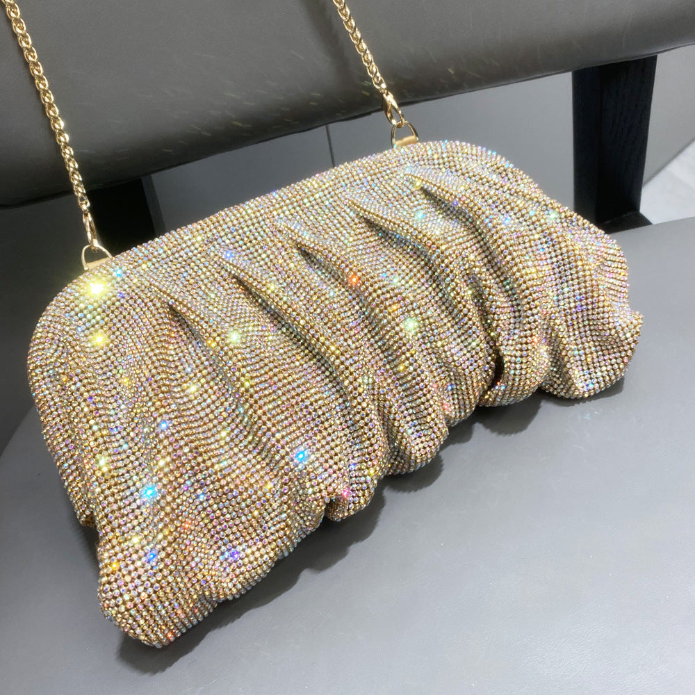 Women's Shiny Rhinestone Clip Diamond Lady's Women's Clutch