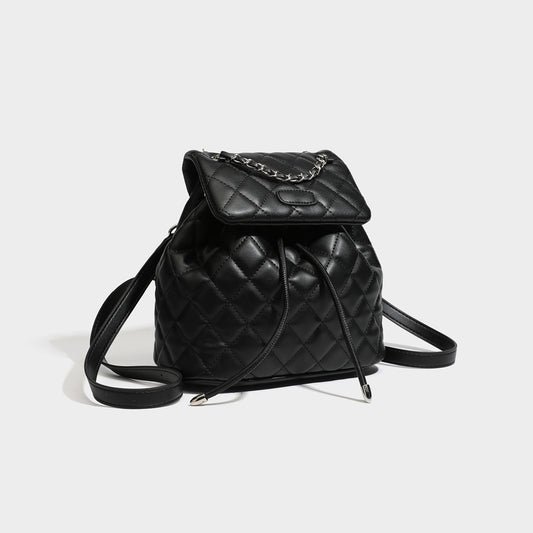 Trendy High-grade Classic Style Rhombus Drawstring Versatile Large Capacity Bucket Bags