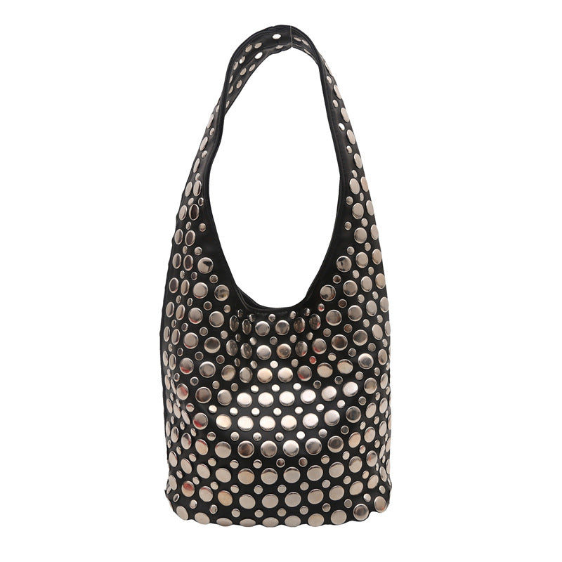 Fashion Spring Leisure Personality Rivet Underarm Women's Shoulder Bag