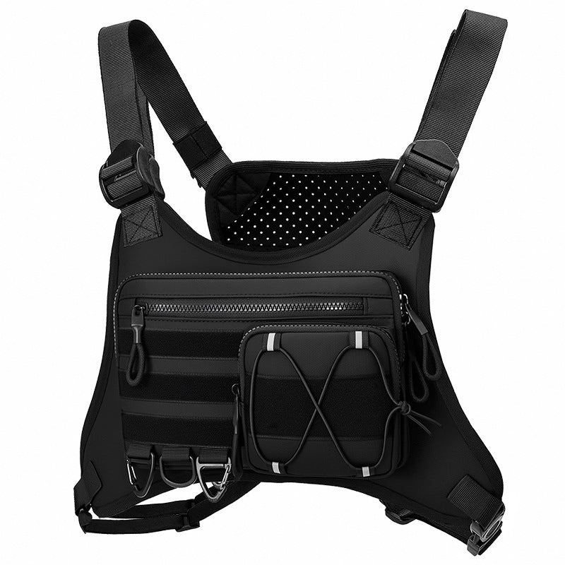 Vest Leisure Reflective Riding Adjustable Permeable Men's Chest Bag