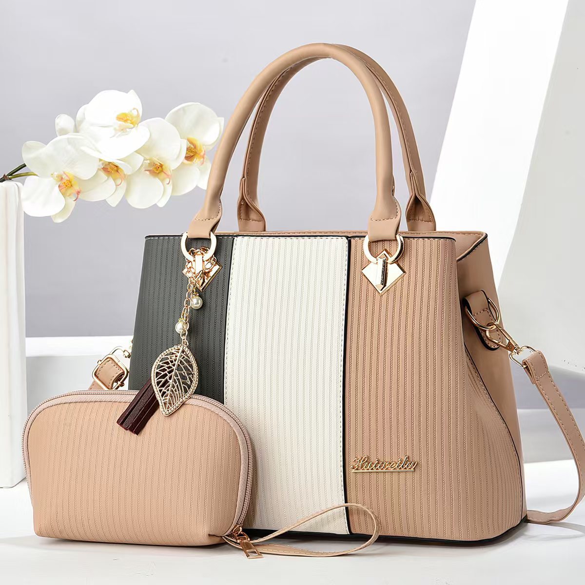Graceful Women's Two-piece Large Capacity Commuter Bags