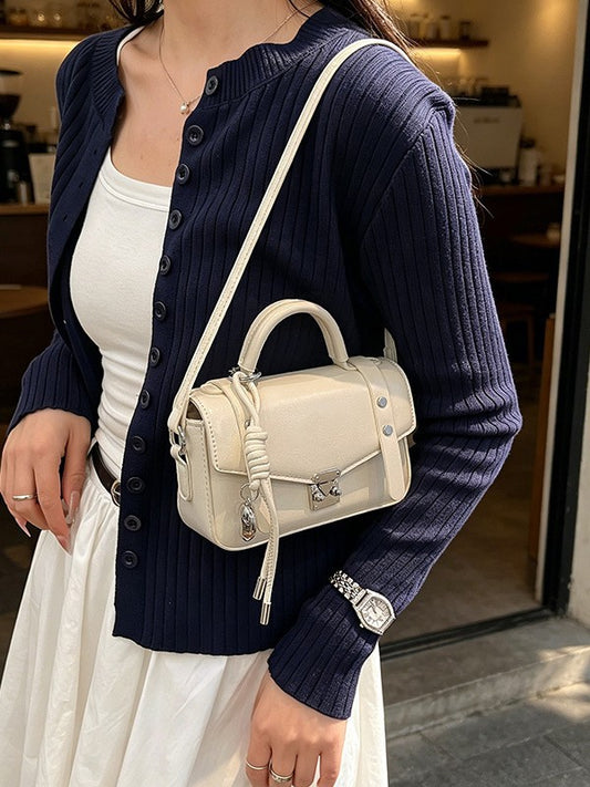 Women's Textured Portable Pouch Fashion Western Style Small Square Bag