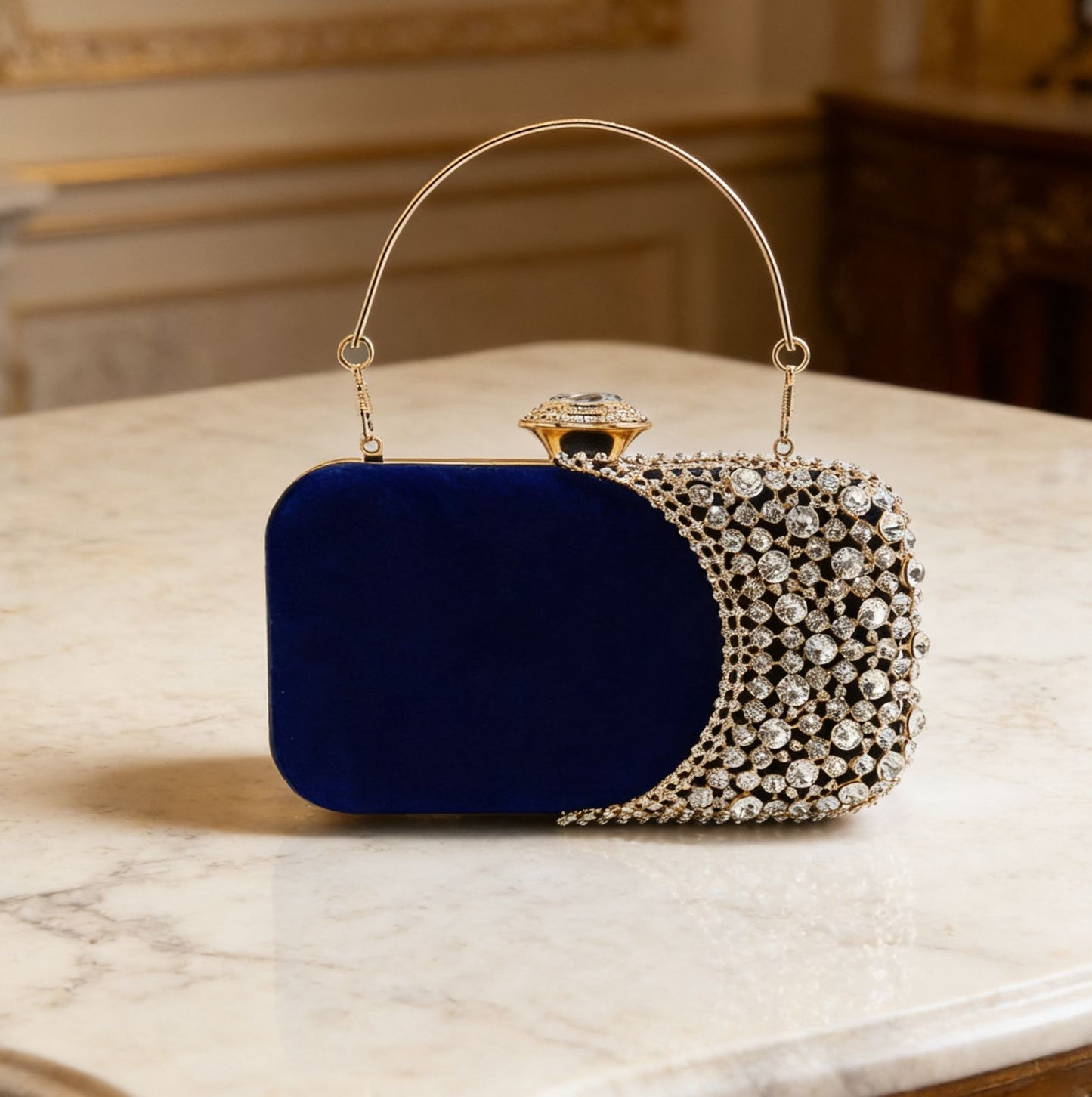 Women's Fashion Box Veet Banquet Clutch Chain Dinner Bag