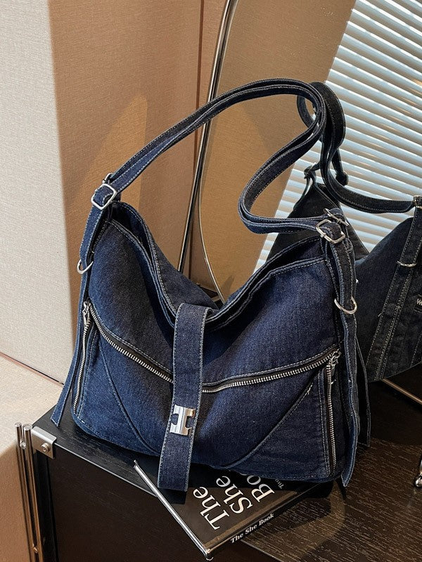 Women's Denim Large Capacity Summer Versatile Class Women's Messenger Bag