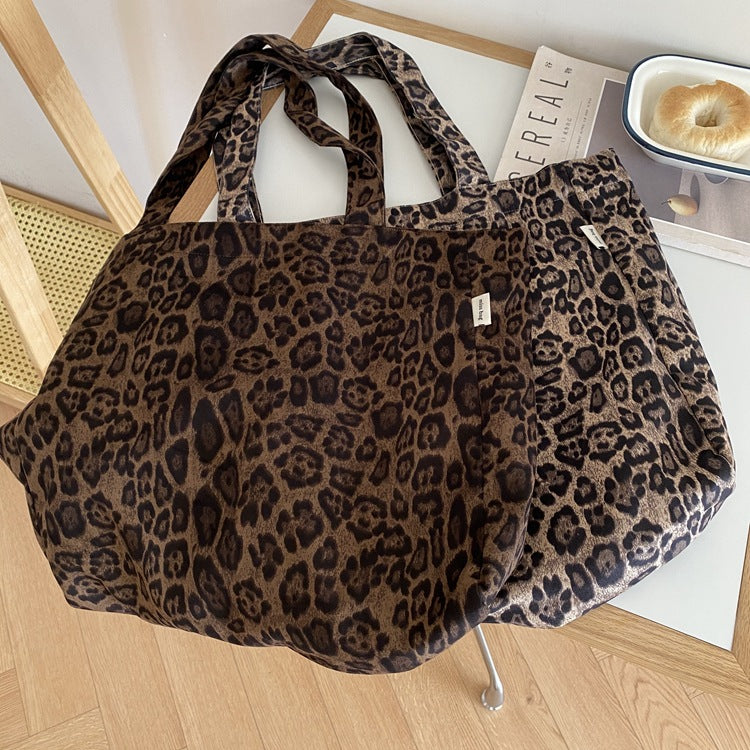 Women's Leopard Print Large Capacity Fashion Commuter Women's Shoulder Bag