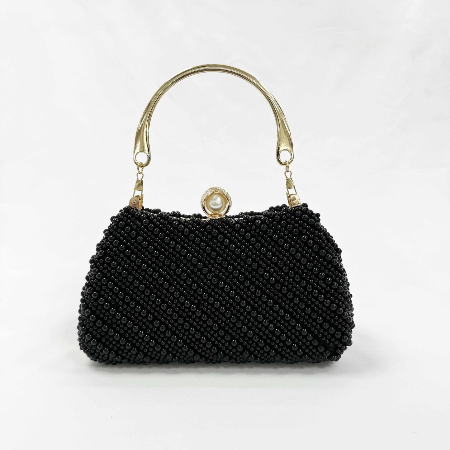 Women's Fashion Handmade Beaded Imitation Pearl With Dinner Bag