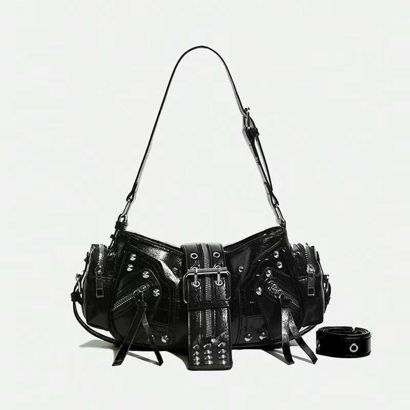 Design Punk Rivet Motorcycle Sweet Cool Wind Women's Shoulder Bag