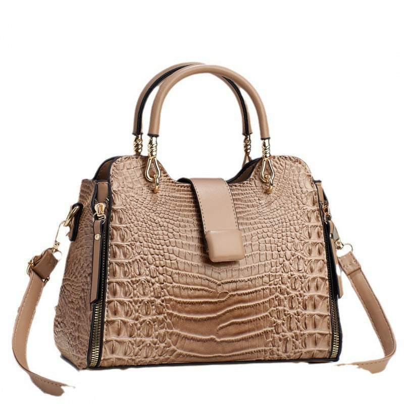 Women's Alligator Print Large Capacity Commuter Women's Handbag