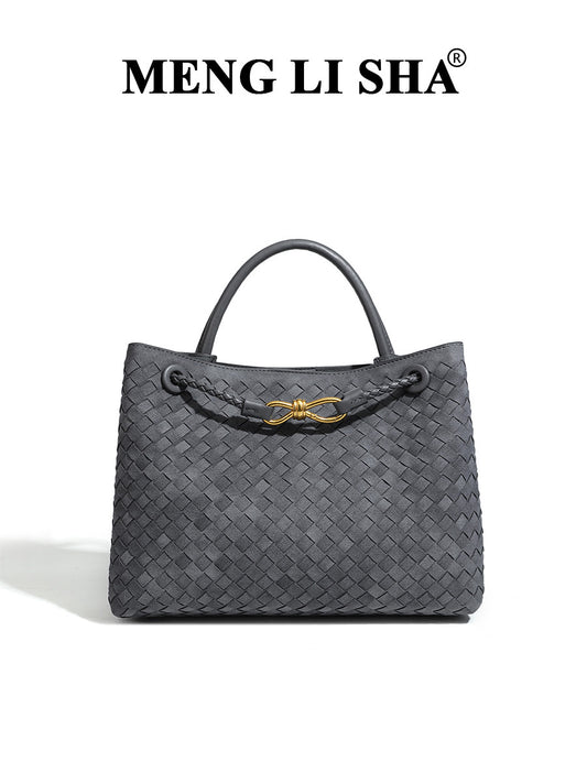 Women's High-grade Portable Vintage Frosted Suede Woven Women's Handbag