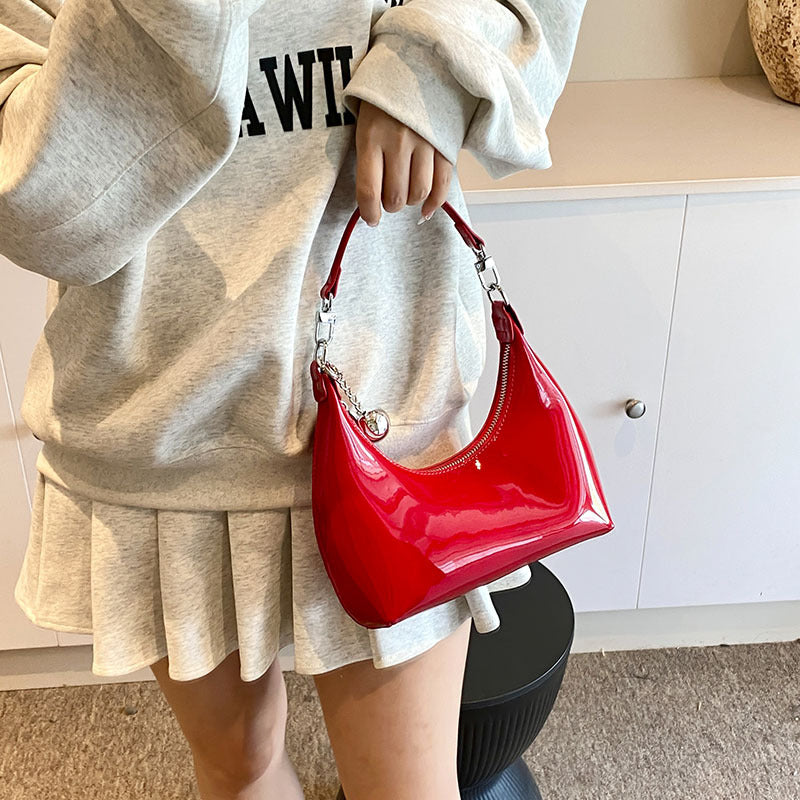Lux Underarm Horn Female Fashion Patent Bags