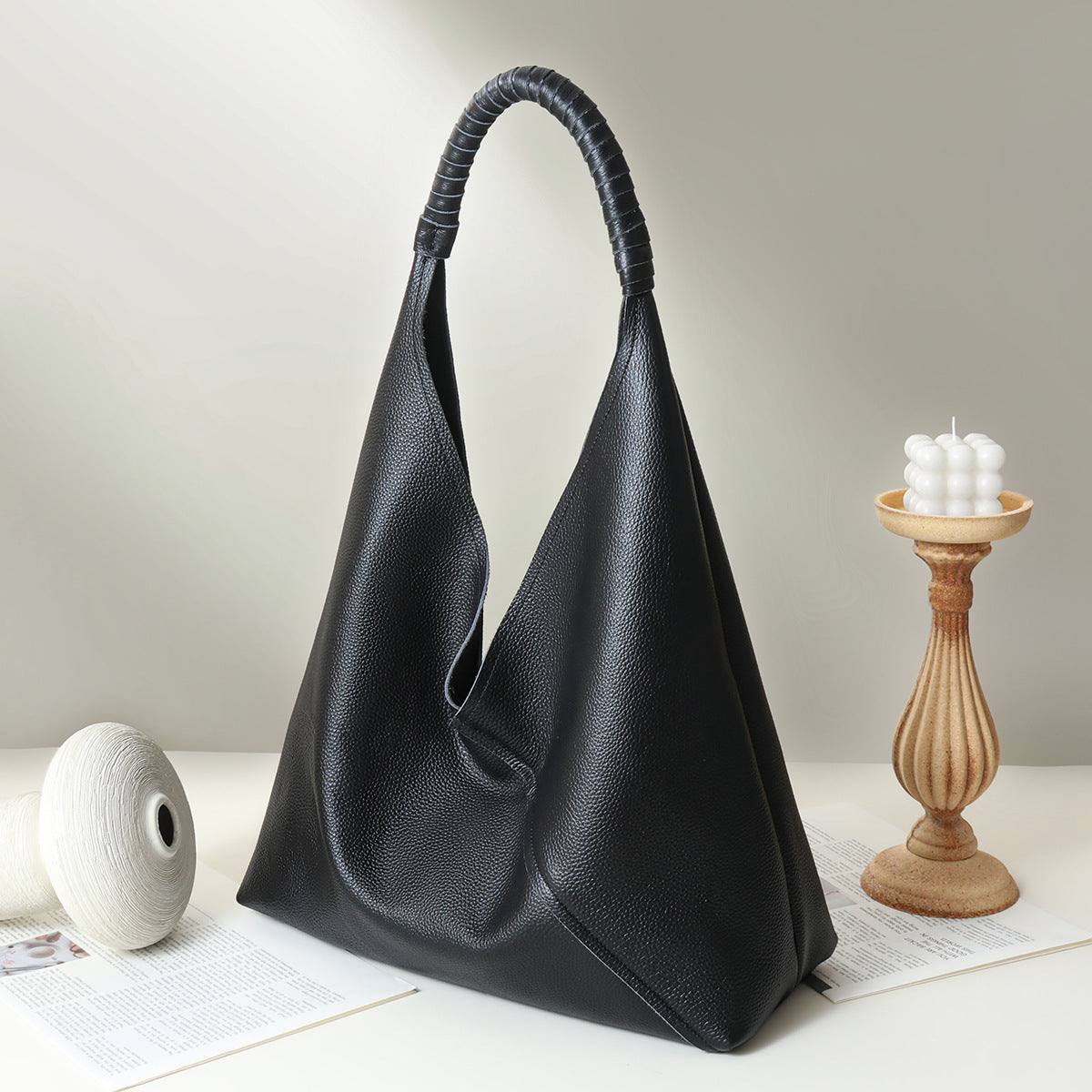 Women's Large Capacity Niche High Sense Genuine Women's Leather Bag