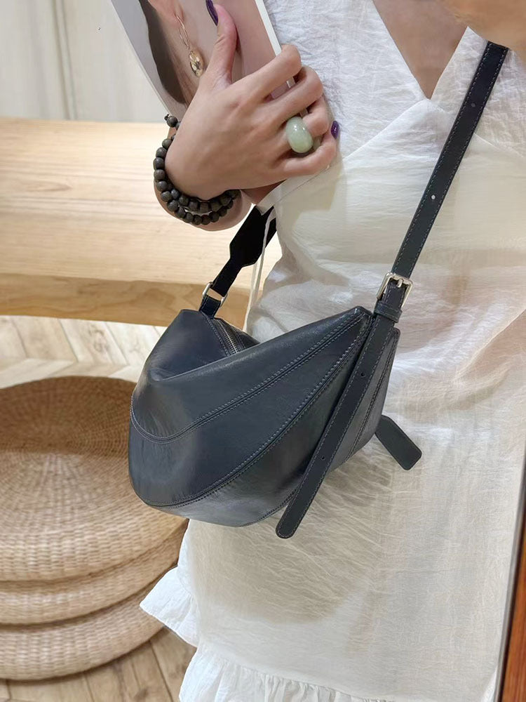 Oil Wax Skin Triangle Underarm Minority Bags