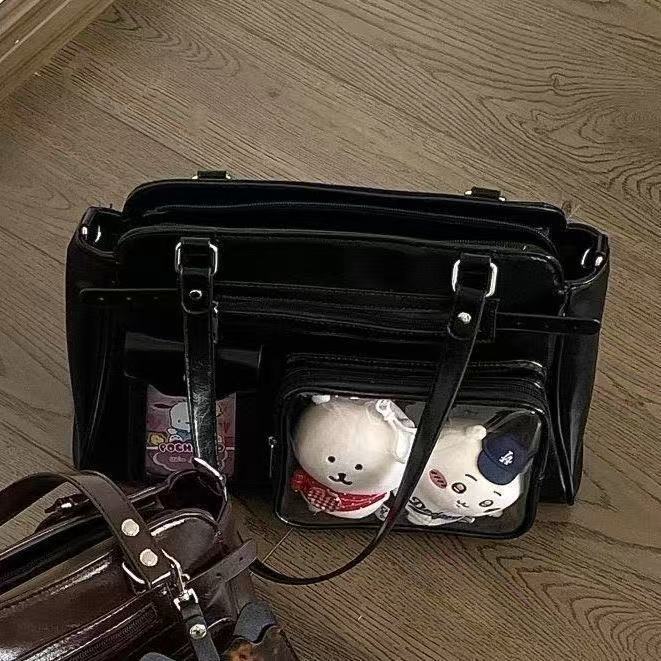 Transparent Motorcycle Cartoon Two-dimensional Storage Bracket Women's Shoulder Bag