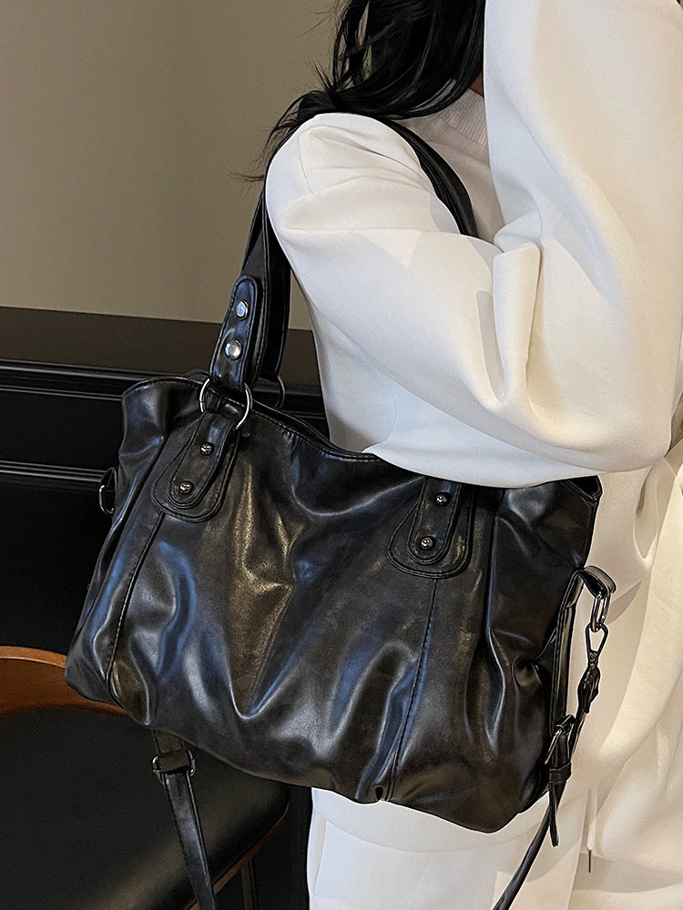 High-quality Retro Waste Soil Style Hand-held Large Capacity High-grade Bags