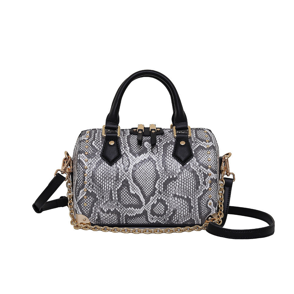 Women's Advanced Texture Snake Pattern Pillow Women's Handbag