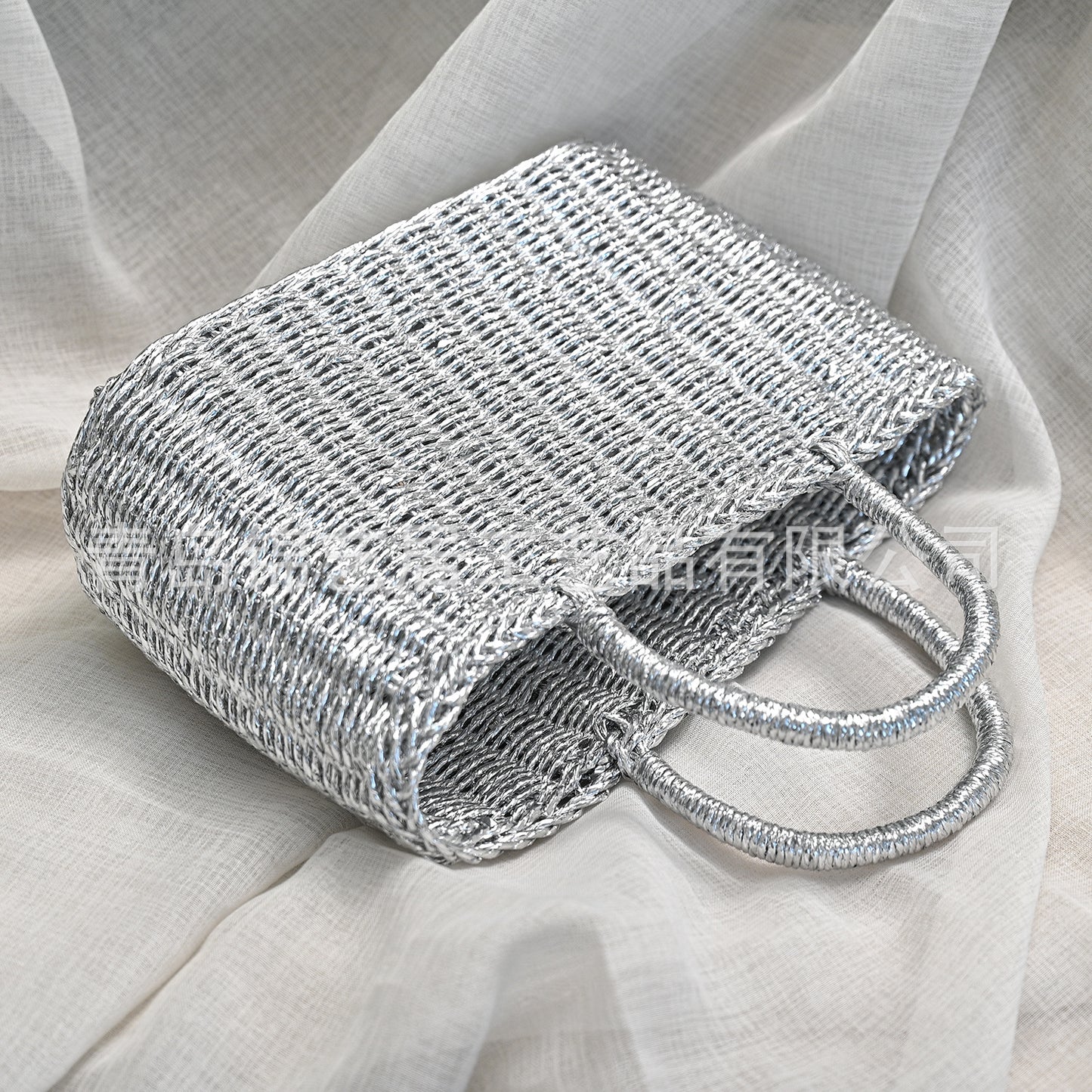 Women's Sier Hand-woven Fashion Woven Shopping Underarm Handbags