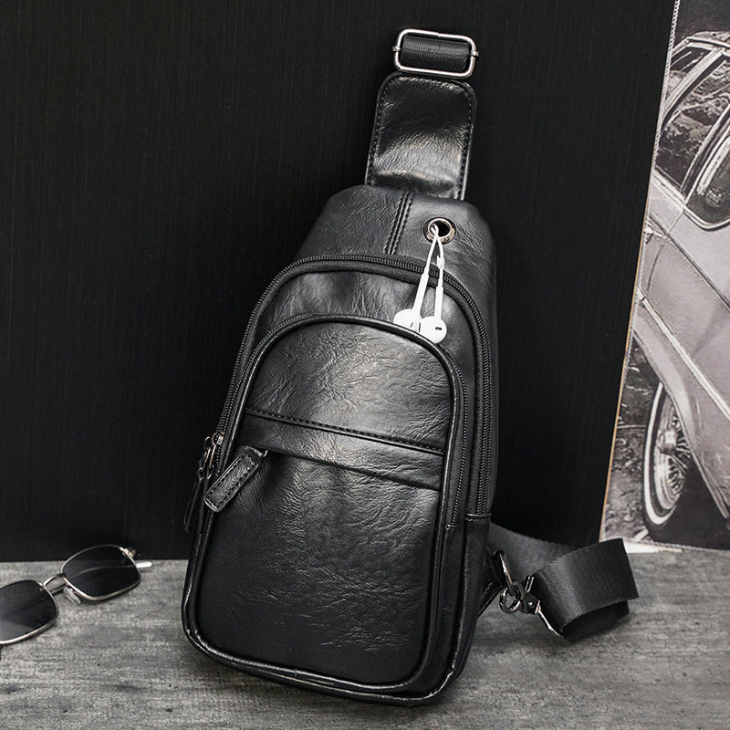 Creative Men's Retail Trendy Leather Boys Men's Chest Bag