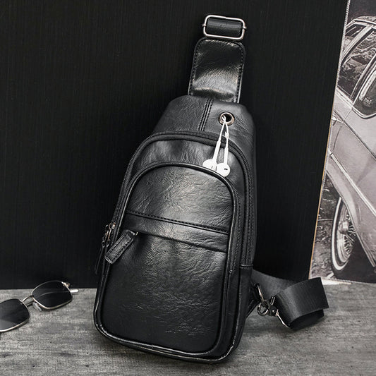 Creative Men's Retail Trendy Leather Boys Men's Chest Bag