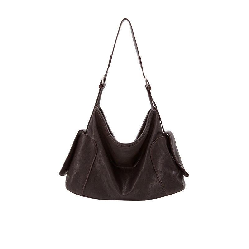 Xi Vegetable Tanned Sheepskin Large Capacity Women's Shoulder Bag