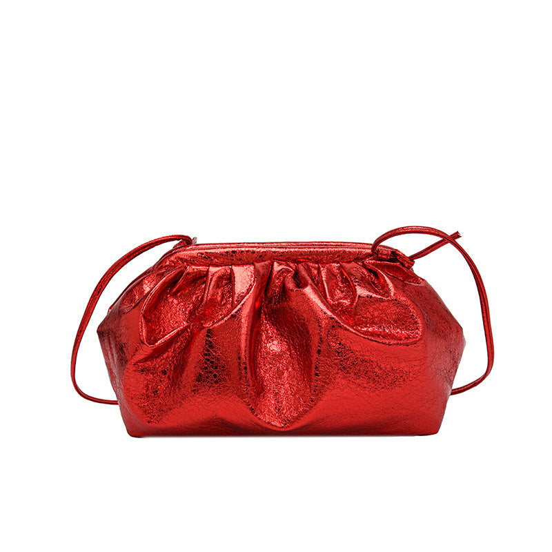 Textured Shell Autumn Advanced Texture Clip Pleated Bags